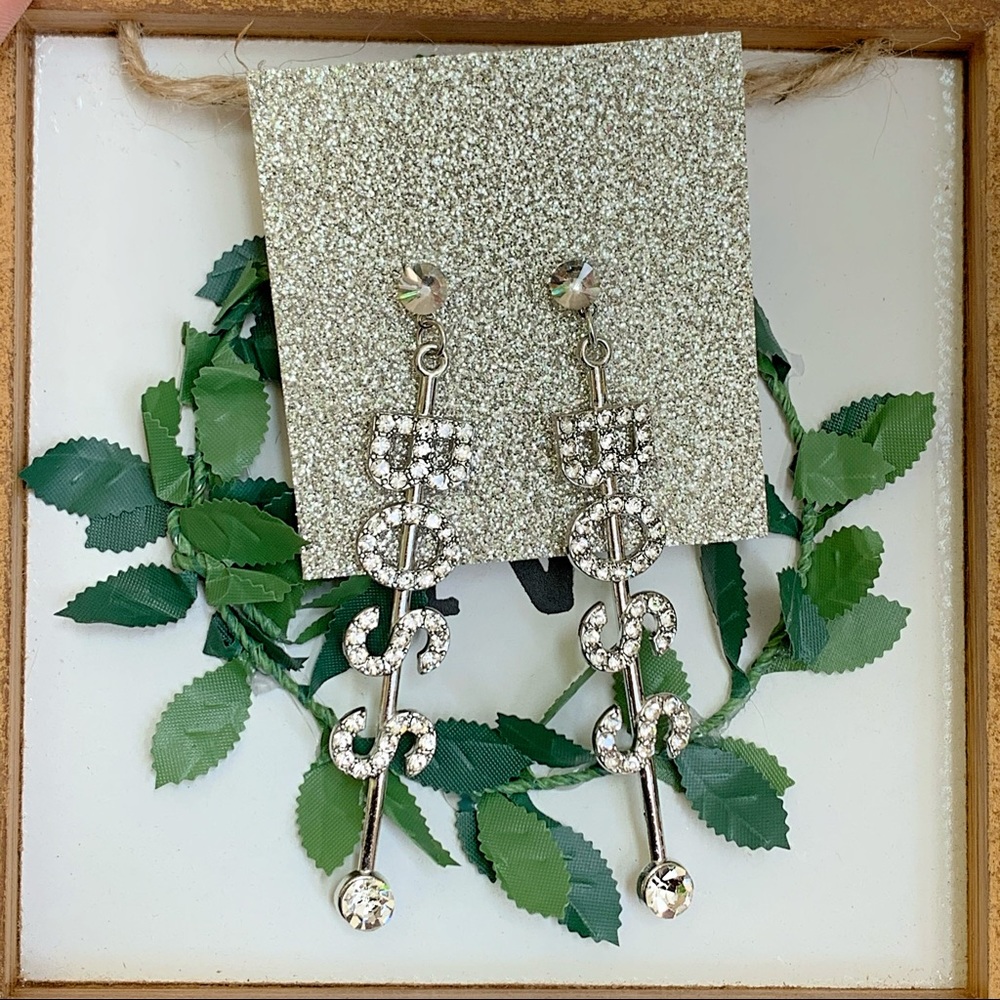 BOSS Silver Drop Earrings